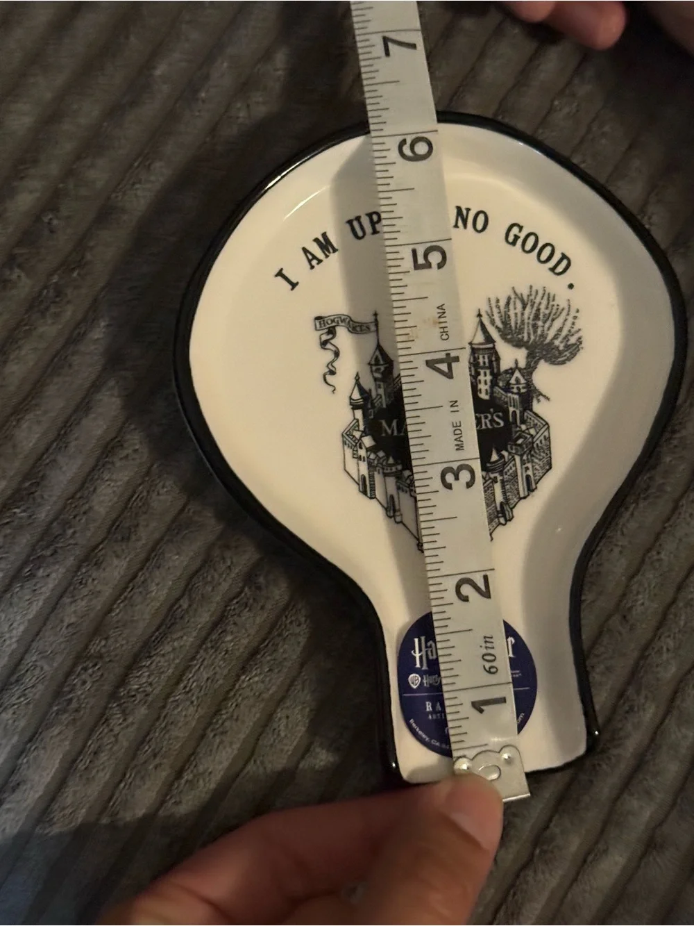 Rae Dunn x Harry Potter White & Black 'The Marauder's Map' Ceramic Spoon Rest